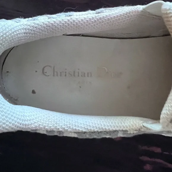 Christian Dior Solar Oblique Grey White slip on Women’s 37 6.5-7 - Picture 13 of 16